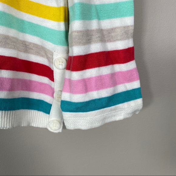 TALBOTS Petite V-Neck long sleeves Candy Stripes Sweater in size XL - Picture 2 of 6